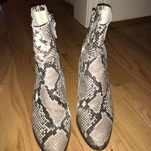 Steve Madden snake skin bootie